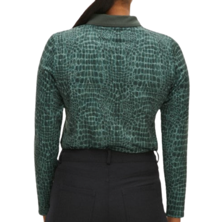 Rohnisch Sia L/S Polo - Green Crocco