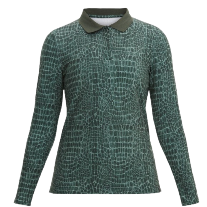 Rohnisch Sia L/S Polo - Green Crocco