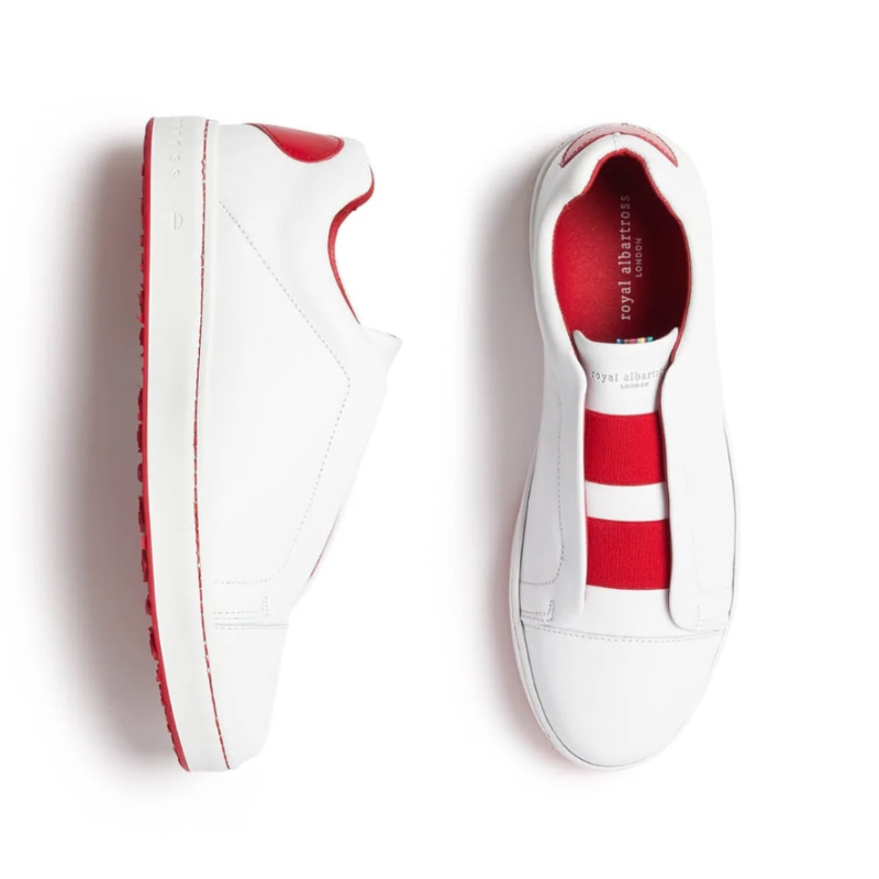 Royal Albartross Queen of Hearts Shoe - White/Red