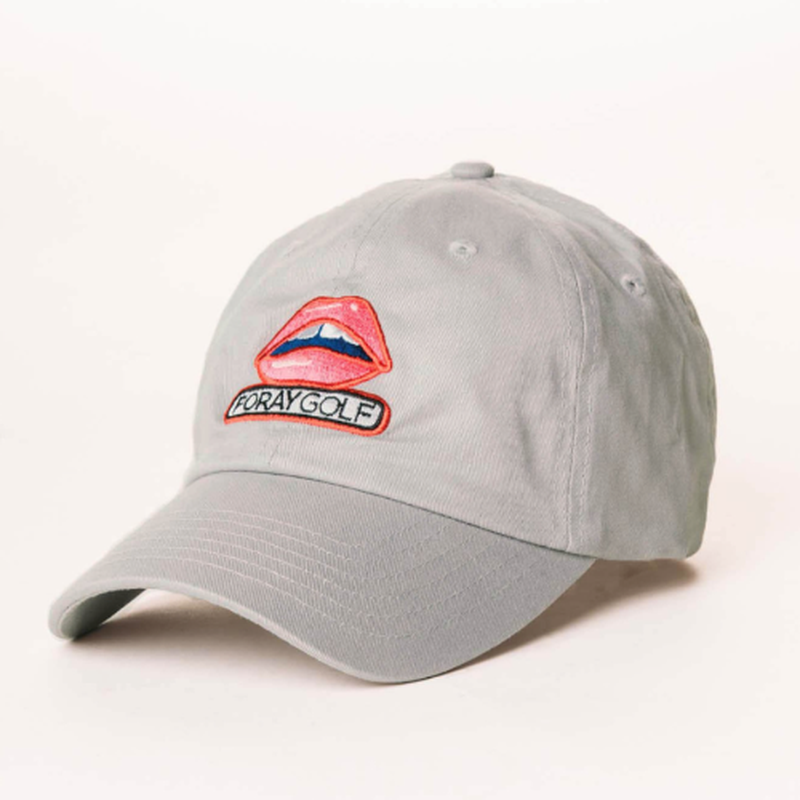 Foray Golf Lips Logo Hat - Grey