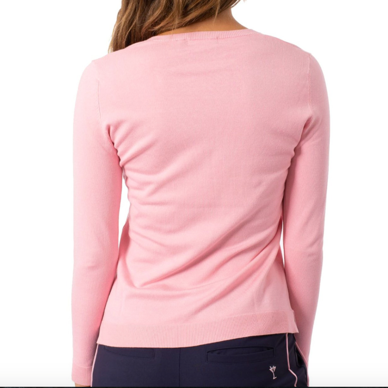 Golftini V-Neck Sweater - Light Pink