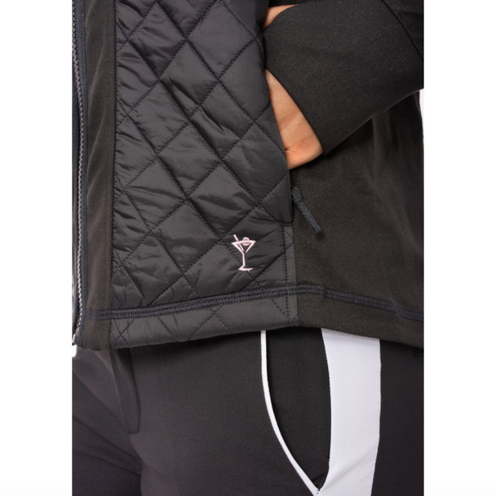 Golftini Windbreaker Jacket - Black/ Hot Pink