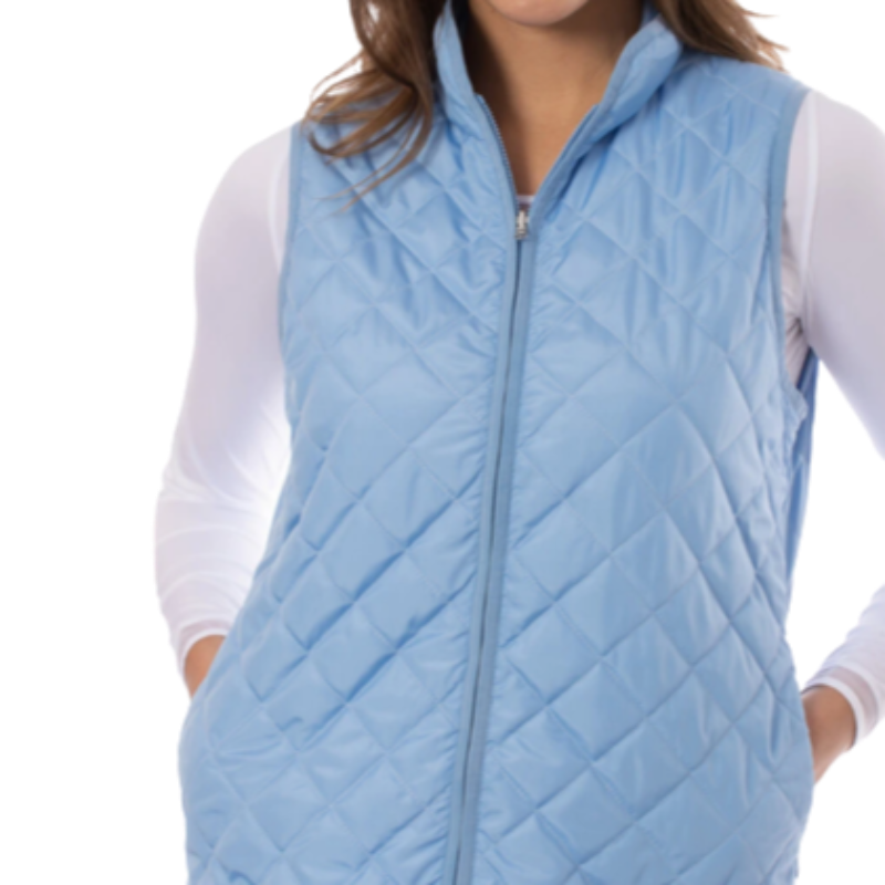 Golftini Quilted Vest - Sky Blue