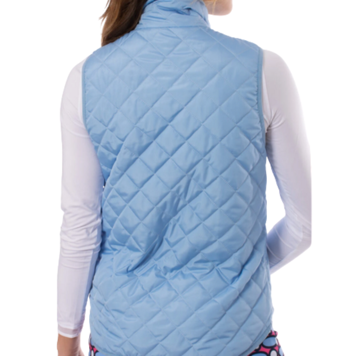 Golftini Quilted Vest - Sky Blue