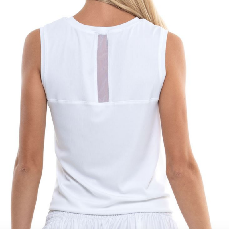 Lucky In Love Twist Front Tank - White