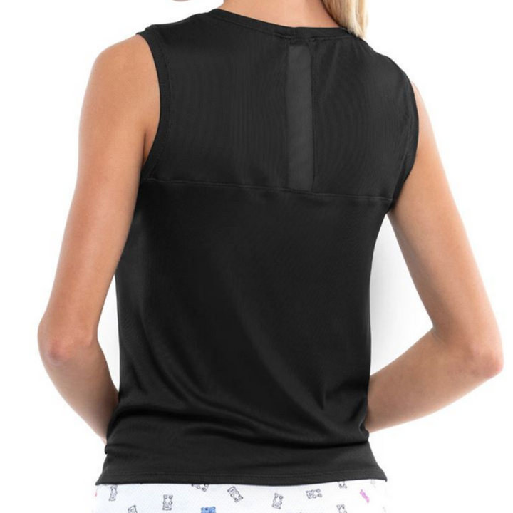 Lucky In Love Twist Front Top - Black