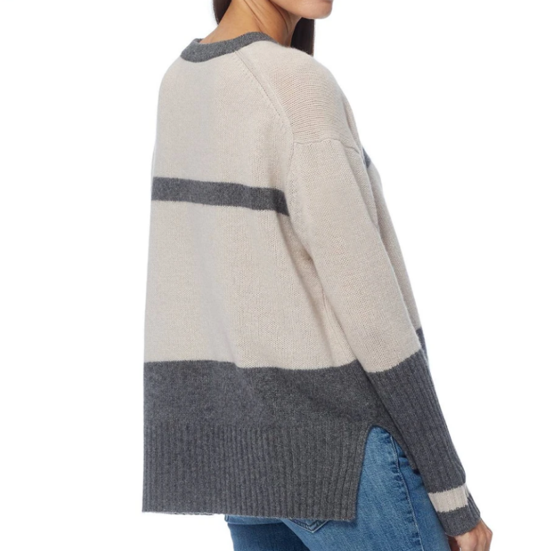 360 Cashmere Stasie Sweater - Grey/Sheepskin