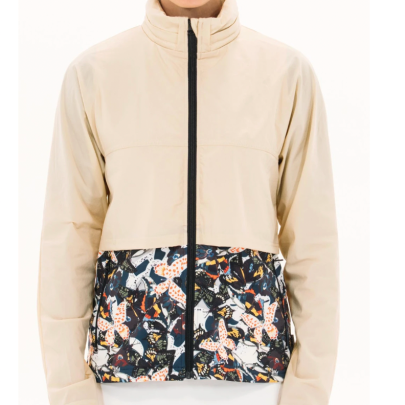 Foray Golf 2 Layer Hooded Jacket - Cream/Floral