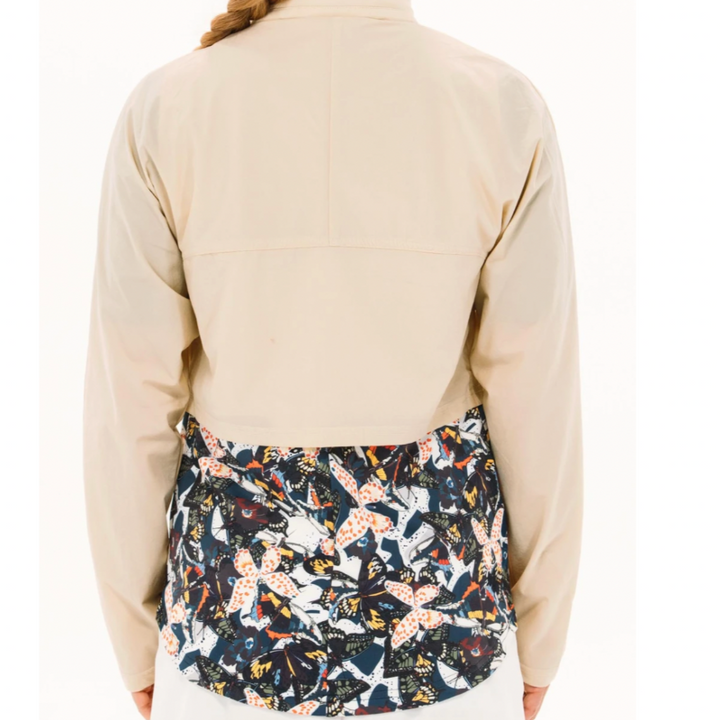 Foray Golf 2 Layer Hooded Jacket - Cream/Floral
