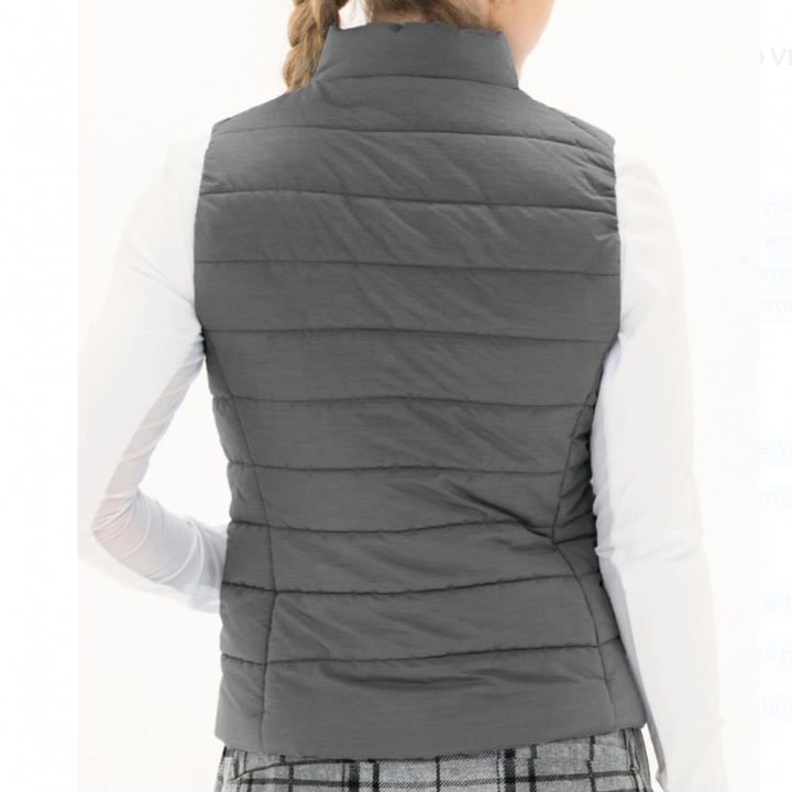 Foray Golf Quilted Packable Vest - Charcoal