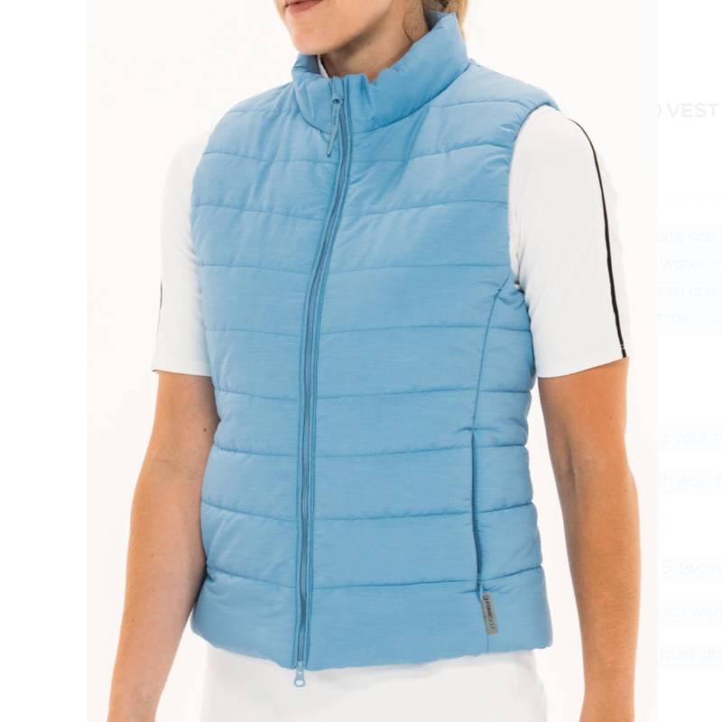 Foray Golf Quilted Packable Vest - Blue