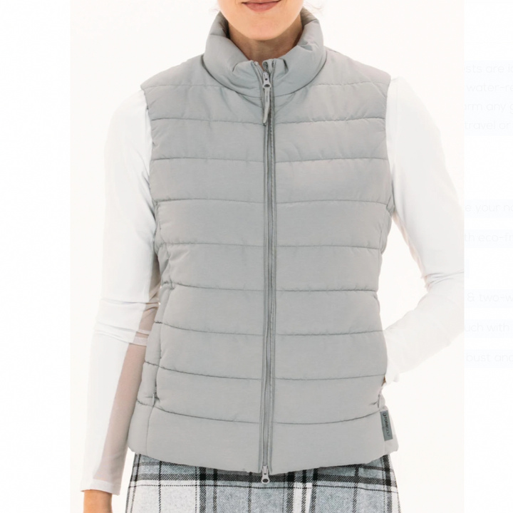 Foray Golf Quilted Packable Vest - Grey