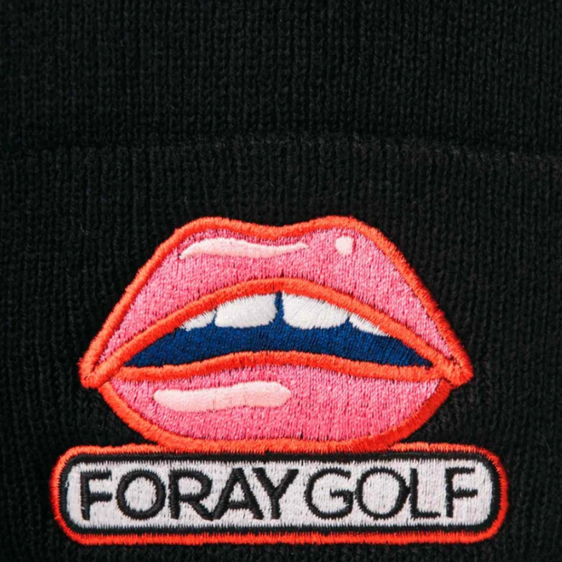 Foray Golf Lips Beanie - Black