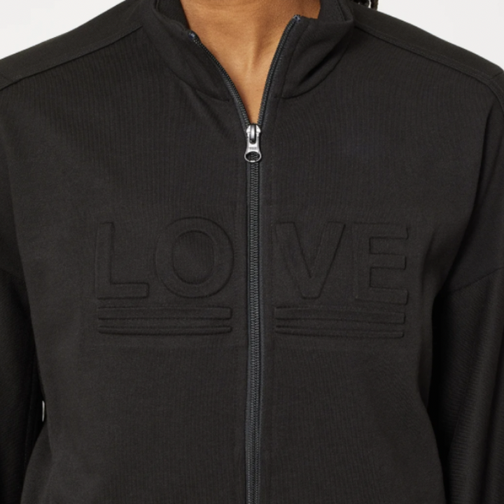 Lucky in Love French Terry Jacket - Black