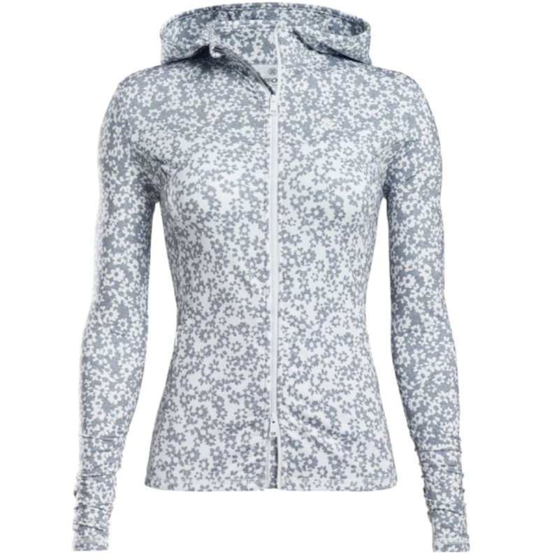 G/FORE Floral Full-Zip L/S Top - Grey