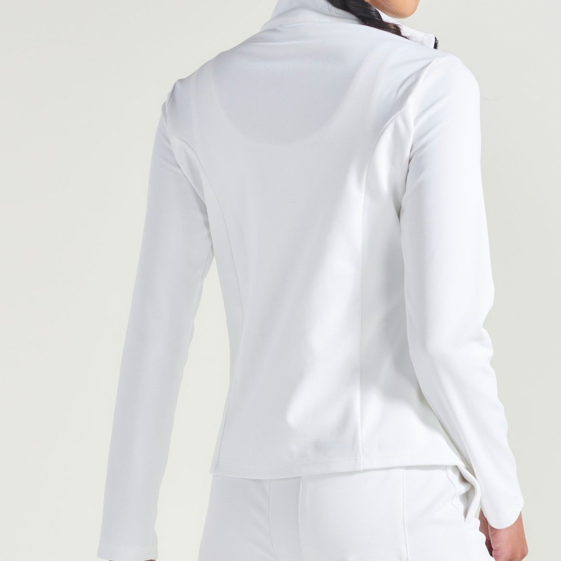 L'Oeuf Poche Baseline Jacket - White/Navy Stripe