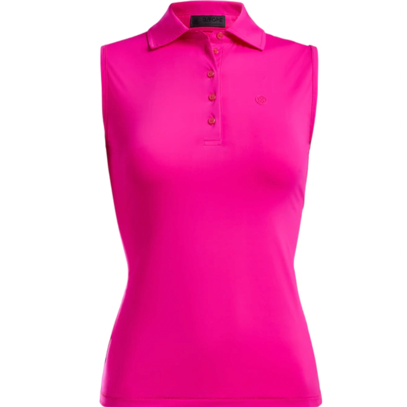 G/FORE Featherweight S/L Polo - Day Glo Pink