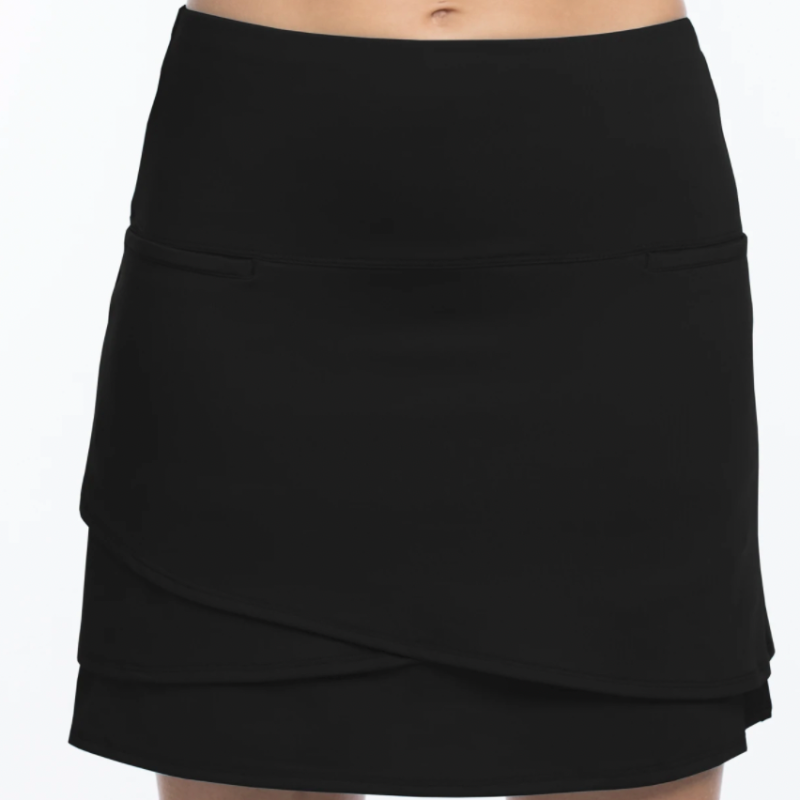 Lucky In Love Scallop Skort(17.5") - Black