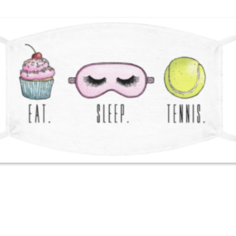Bloom Designs Mask - Eat, Sleep, Tennis