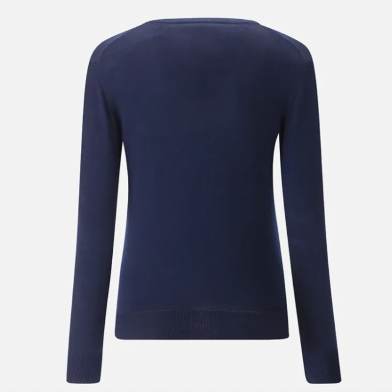 Chervò Nebbiolina Cotton V-neck Sweater - Navy