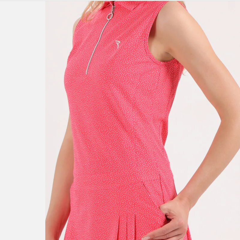 Chervò Jully S/L Polo Dress - Pink Print