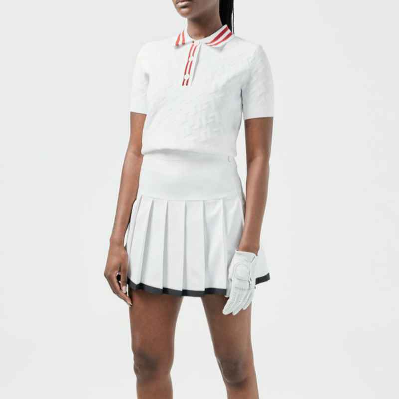 JL Golf Malika Pleated Skirt - White