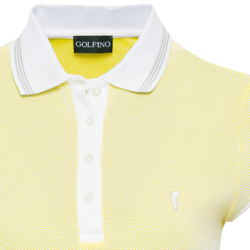 Golfino Mercedes Cap Sleeve Polo - Canary Yellow