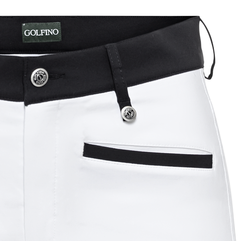 Golfino Sue Slim Techno Pant - White/Navy