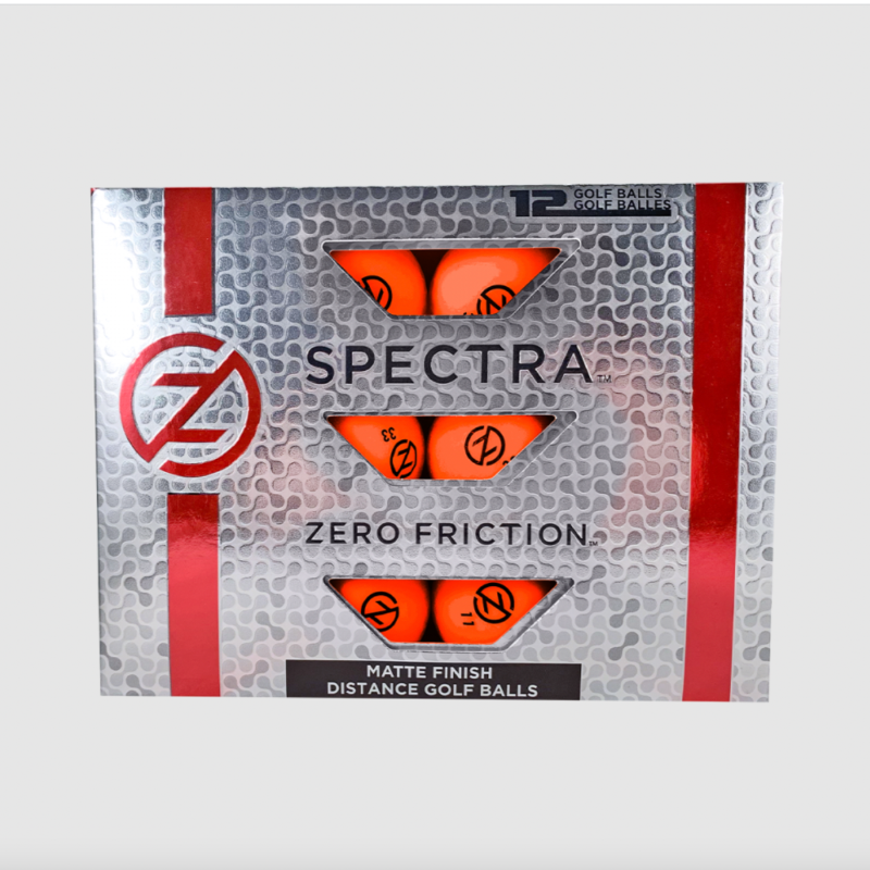 Zero Friction Spectra Golf Balls - 4 pack - Orange