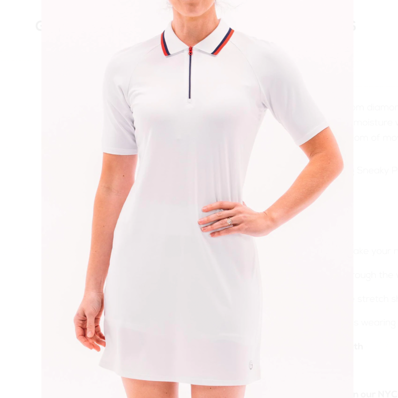 Foray Golf America S/S Dress - White