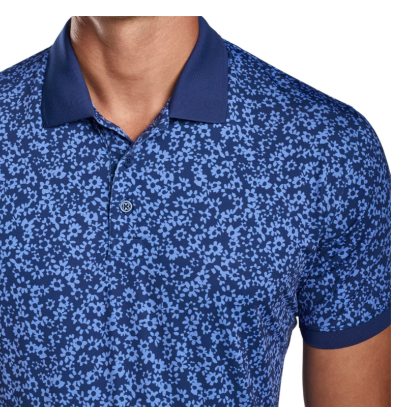G/FORE Men's S/S Jersey Daisy Polo - Blue