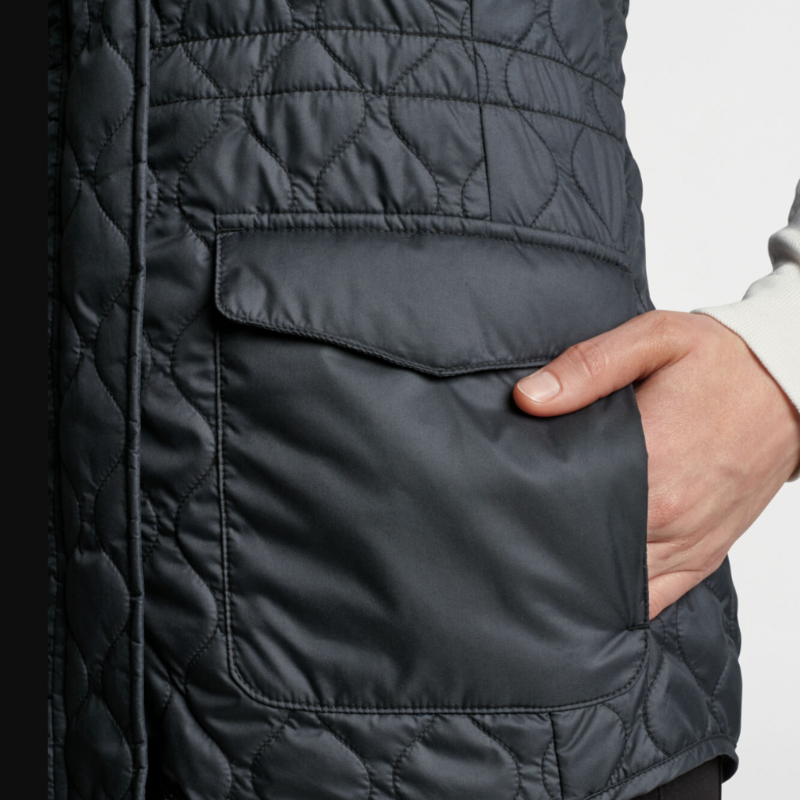 Peter Millar Addison Quilted Travel Vest - Charcoal