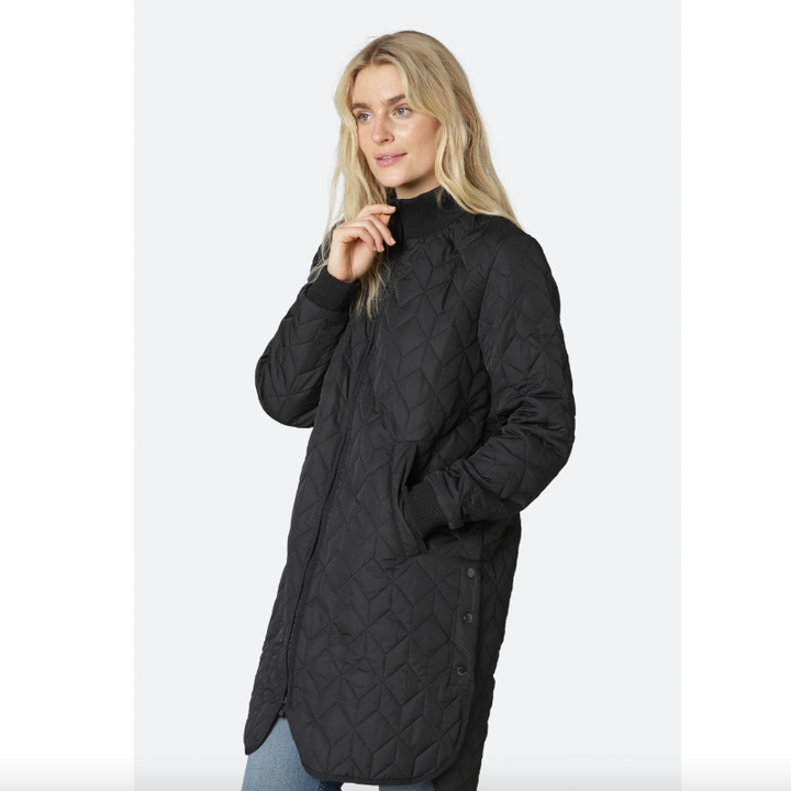 Ilse Jacobsen Long Quilted Coat - Black