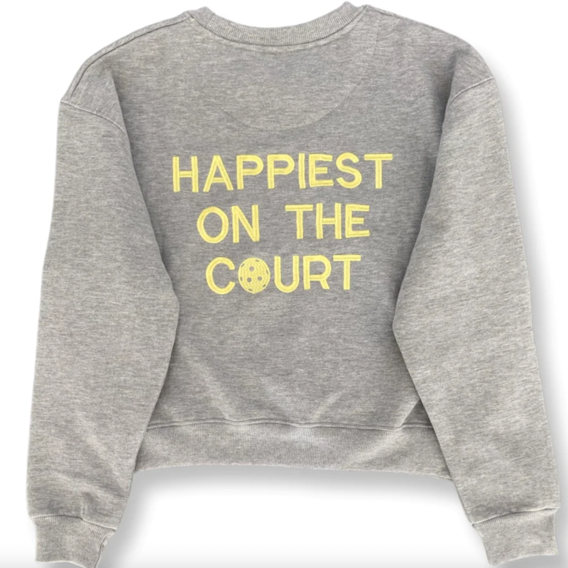 CourtLife Pickleball Happiest On The Court Sweatshirt