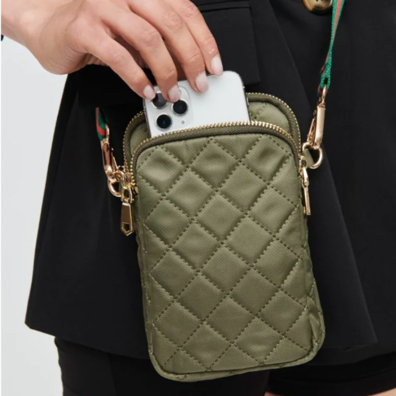Sol and Selene Quilted Crossbody - Sage