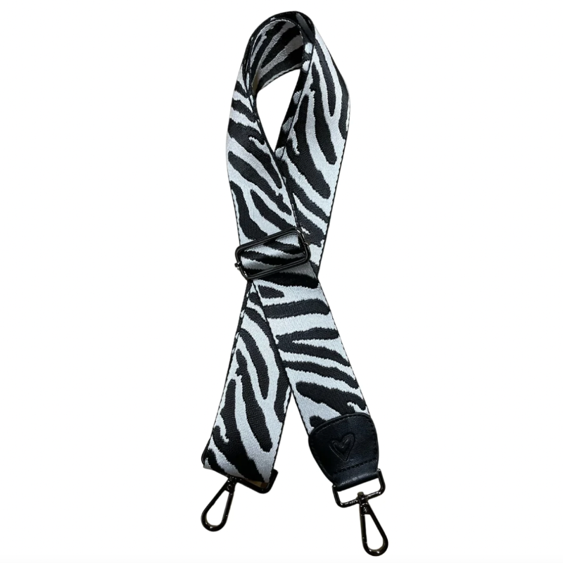 preneLOVE 2" Zebra Bag Strap - Black/White