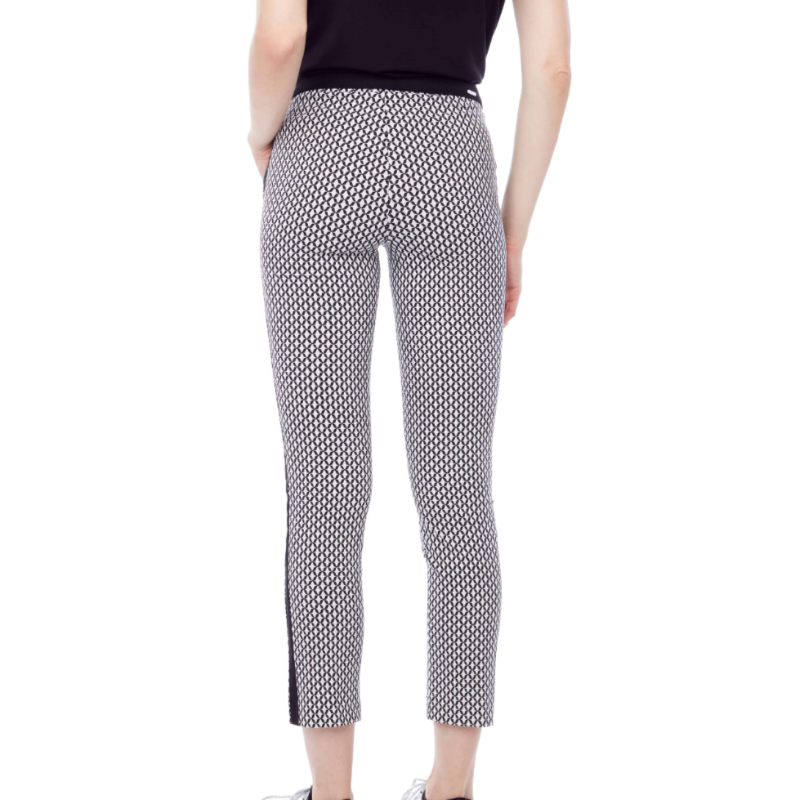 HOUNDSTOOTH PONTE FULL-LENGTH PANT - Swing Control