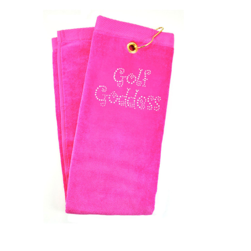 Navika Golf Towel - Pink - Golf Goddess