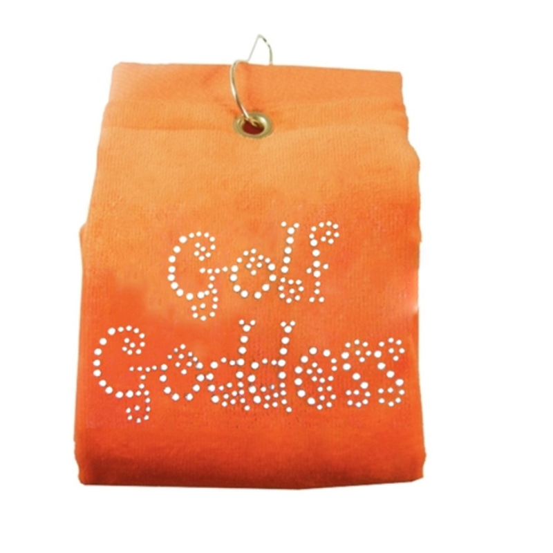 Navika Golf Towel - Orange - Golf Goddess