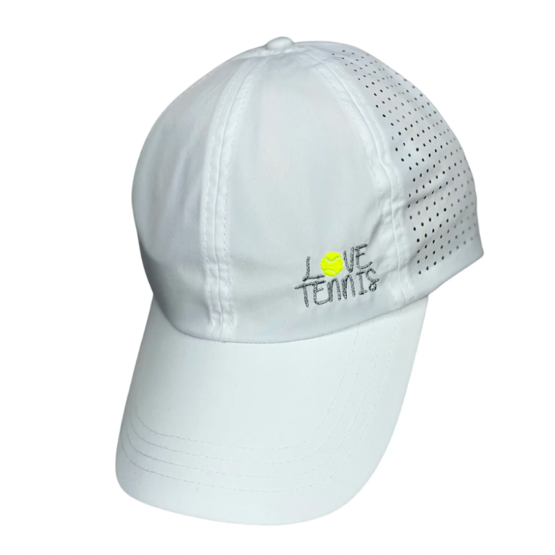 VimHue Love Tennis Hat (Elastic) - White