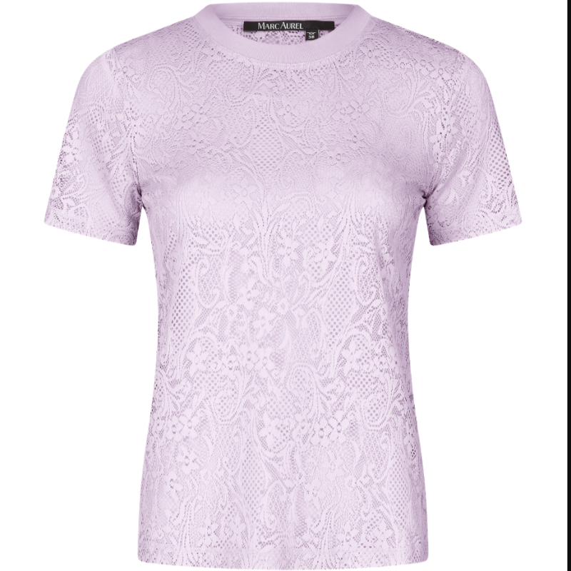 Marc Aurel S/S Lace T-Shirt - Orchid