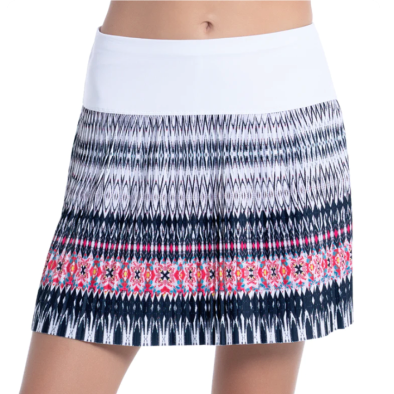 Lucky In Love Coral Canyon Pleated Skort(15.5") - Navy/Multi