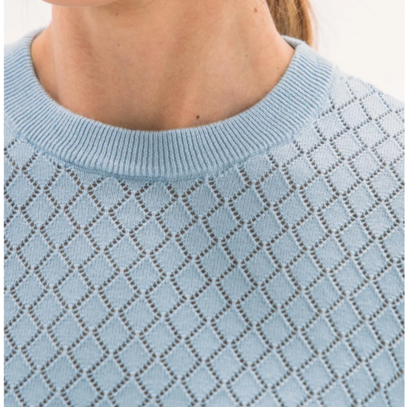Foray Golf Pointelle Sweater - Blue