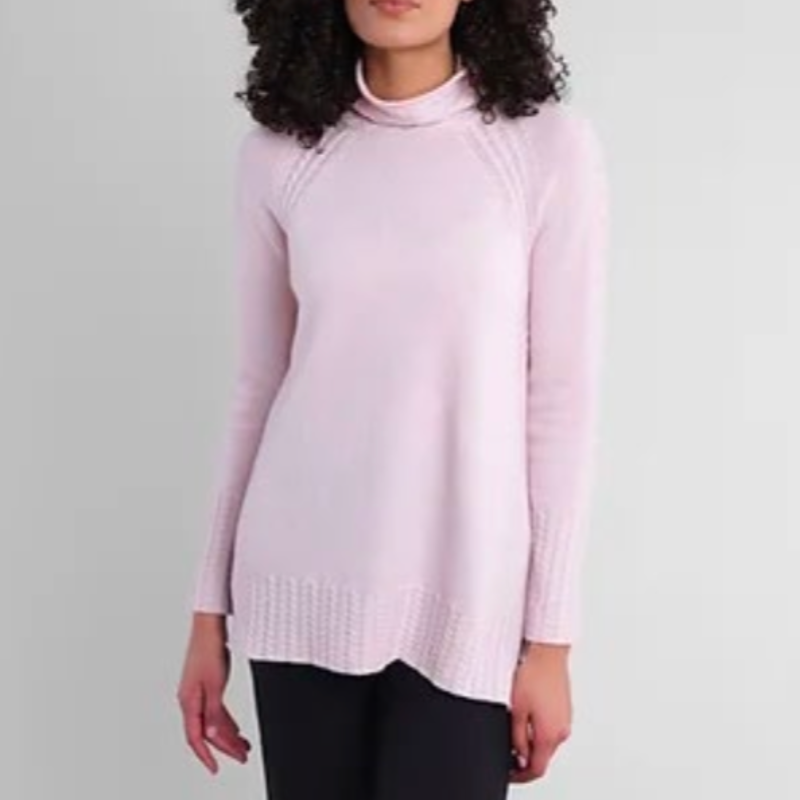 Alashan Cashmere Turtleneck Cable Sweater - Cosmo(pink)