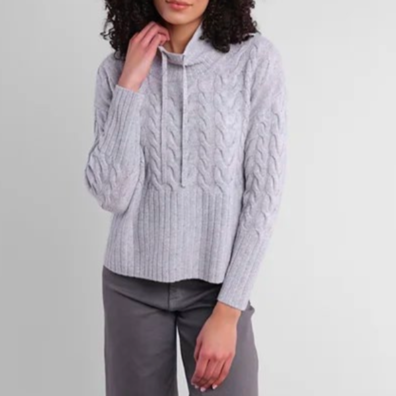 Alashan Cashmere Cowl Neck Sweater - Grey