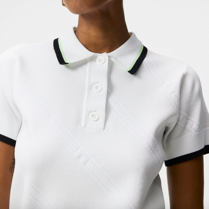 JL Golf Feline Knit Shirt - White