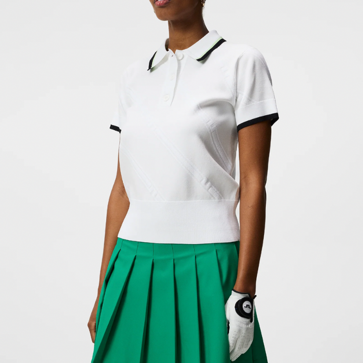 JL Golf Feline Knit Shirt - White