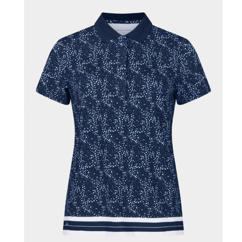 Rohnisch Deni S/S Polo Shirt - Space Dot Navy