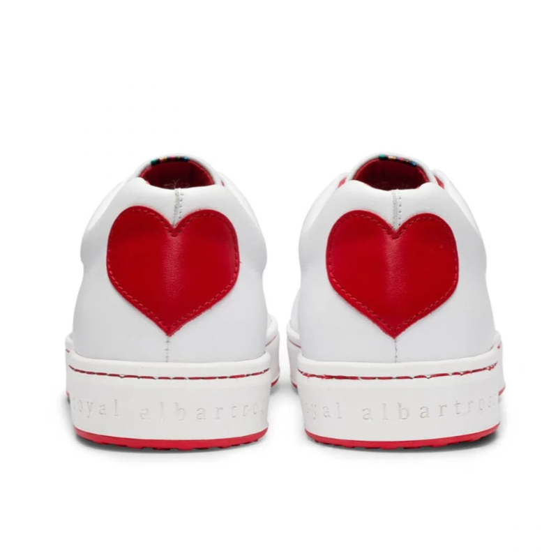 Royal Albartross Queen of Hearts Shoe - White