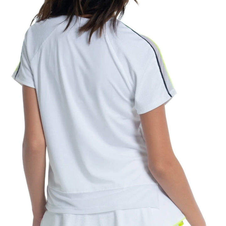 Lucky In Love Sporty Pique S/S Top - White